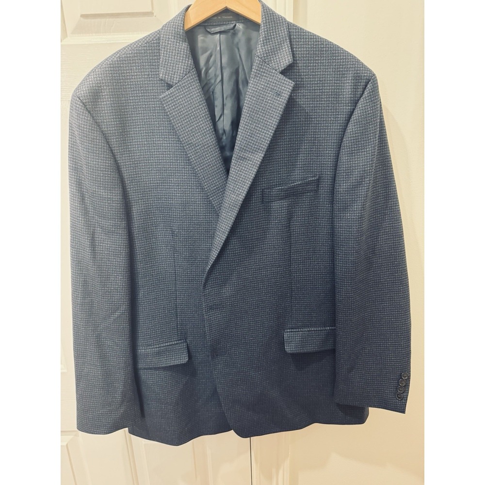 Lauren Ralph Lauren Men's Blazer Sport Coat 50L‎ Blue Stretch Textured Macy's